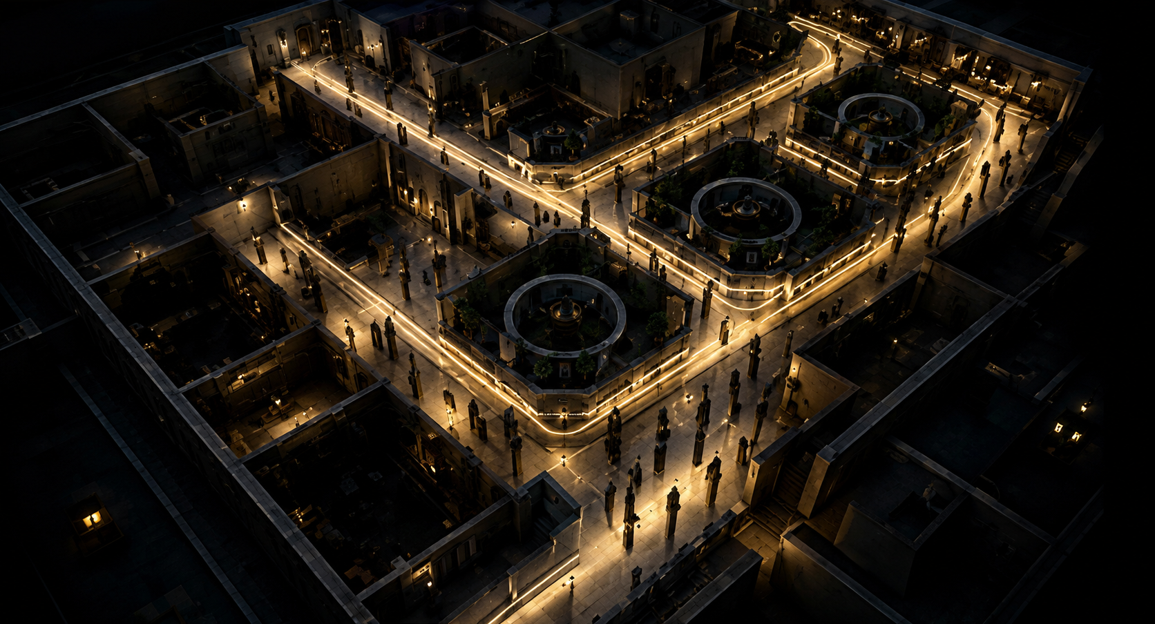 Aerial view of a premium nightclub venue